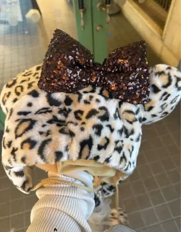 디즈니 팬캡 레오파드 무늬 미니 택 포함