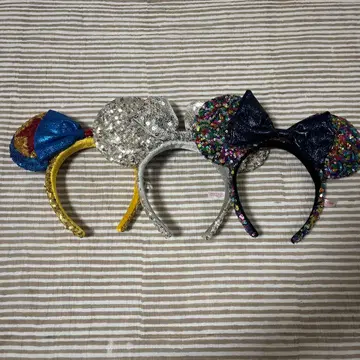 디즈니 스팽글 머리띠 세트