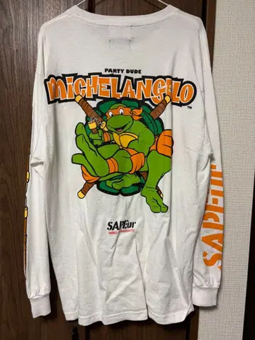 미켈란젤로 COWABUNGA! 긴팔 티셔츠