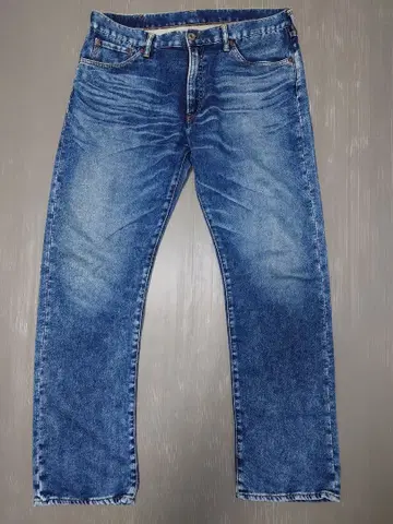 FOB 팩토리 F1129 맨투맨 가공 데님 테이퍼드 스트레이트 34