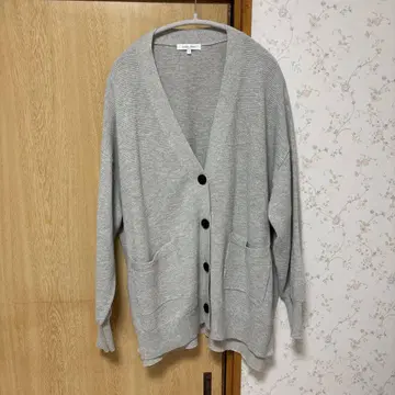 글로벌 워크 V넥 가디건 라이트 그레이 L