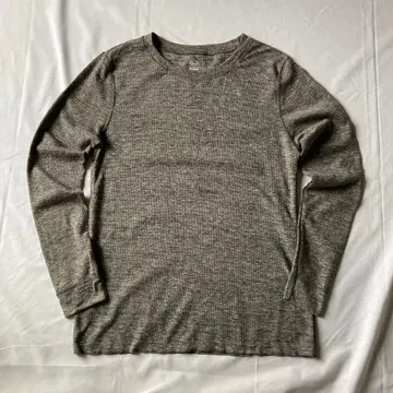 00s 프룻 오브 더 룸 써멀 롱 T 그레이 그런지 Y2K 헤이세이