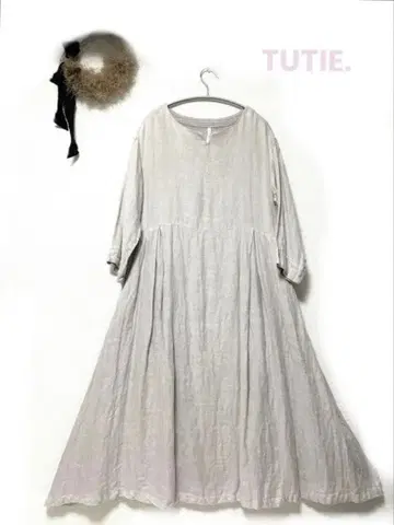 TUTIE. 린넨 더블 거즈 롱 원피스