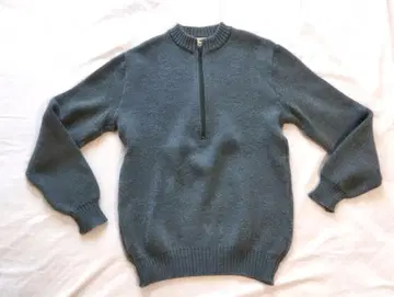 70s 니트 스위스군 하프 지퍼 울 빈티지 스웨터 M-74