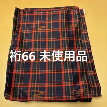 체크 무늬의  기모노 네이비 레드