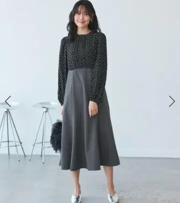 [ 로페피크닉 ] 도트 무늬 도킹 원피스