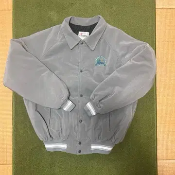 그레이 버튼식 코듀로이 자켓