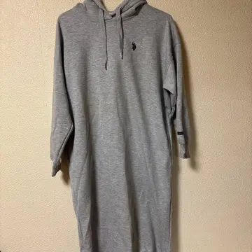 U.S. POLO ASSN. 후드 부착 원피스 M 사이즈 그레이