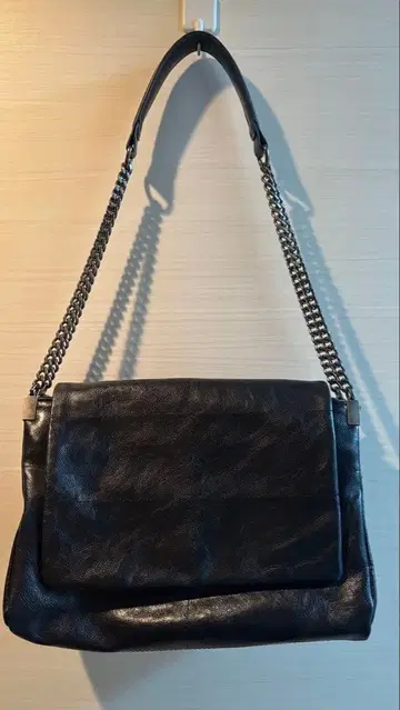 Zara 가죽 숄더백 블랙 체인 스트랩