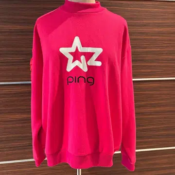핑 골프 여성용 로고 프린트 프릴 슬리브 풀오버 PING