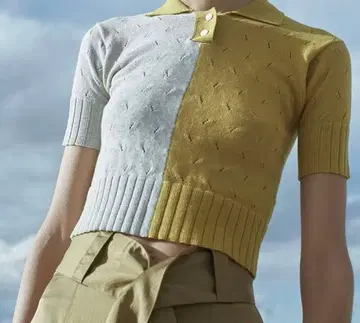 Teloplan 텔로플랜 바이컬러 반팔 니트 폴로