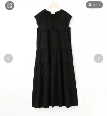 택 포함 미사용 새상품 쁘띠마인 리앙 카라 티어드 원피스