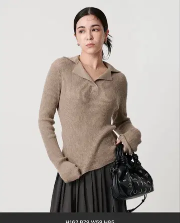 BEAUTY&YOUTH UNITEDARROWS 코튼 리브 오픈 니트