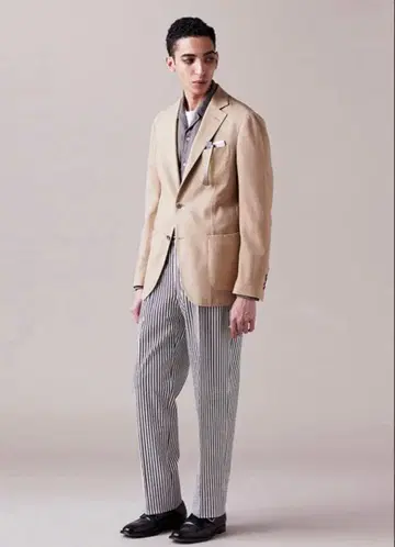 새상품급 마르셀 라사스 울 자켓 전체 스티치 사이드 벤트