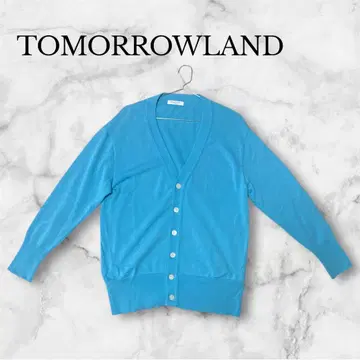 TOMORROWLAND V넥 가디건 블루 긴팔