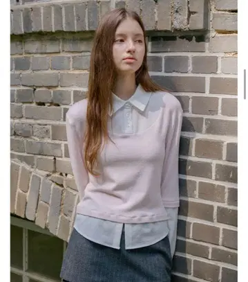 MUSINSA letter from moon 니트 셔츠 상의 핑크