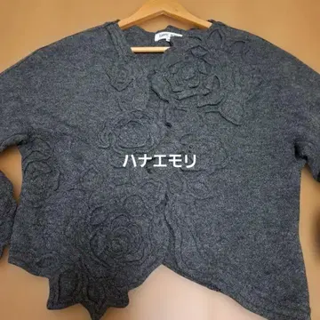 하나에모리 세련된 꽃 디자인 울 자켓 사이즈 38