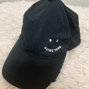 P.S Paul smith 코튼 로고 자수 캡 블랙