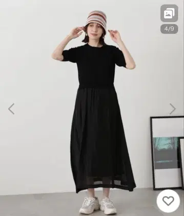 N. Natural Beauty Basic 시어 스커트 도킹 원피스