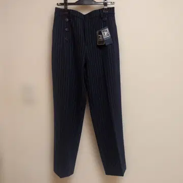 택 포함 새상품 준코 시마다 네이비 스트라이프 슬랙스