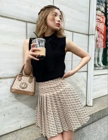 Darich DR 자카드 플리츠 스커트 MOC S 사이즈