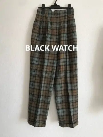 BLACK WATCH 레트로 울 체크 팬츠