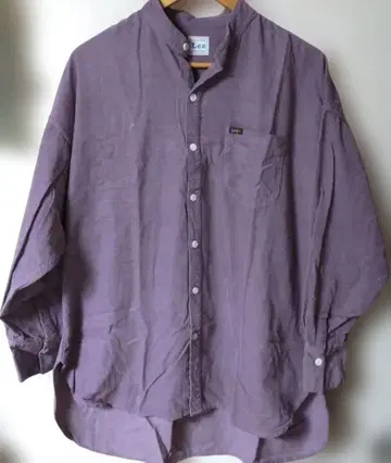 여성용 남성용 Lee 코듀로이 긴팔 셔츠 밴드 카라 셔츠