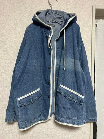 NAF NAF 후드 부착 데님 자켓