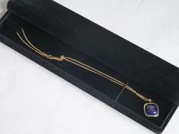 오쿠라 토엔 실버 925 K 모티브 목걸이 파랑