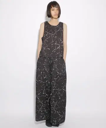 [ 레어 ] ikumi 페인트 패턴 턱 와이드 팬츠 프리 사이즈