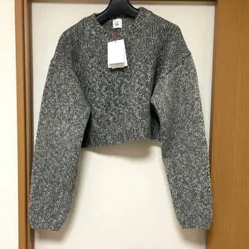 [택 포함 새상품] 6(ROKU) 울 얀 프린트 니트 크롭 기장