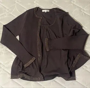 자유구 라메 비즈 포함 브라운 앙상블