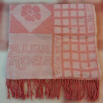 알바 로사 ALBA ROSA 핑크 체크 머플러 헤이세이 레트로