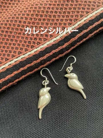 카렌 실버 bird 귀걸이