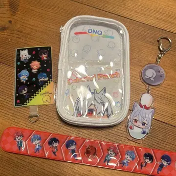 컬러풀 피치 키링 파우치 라운드원 DNQ