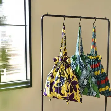 OURHOME 아프리카 파냐 원단의 복조리 백