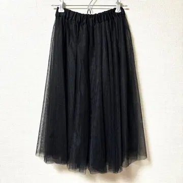 IMAGE 샤샤 스커트 블랙 S 총길이 약 62cm