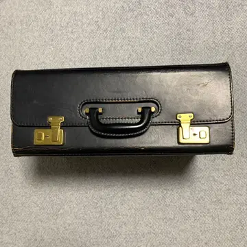 블랙 가죽 비즈니스 백