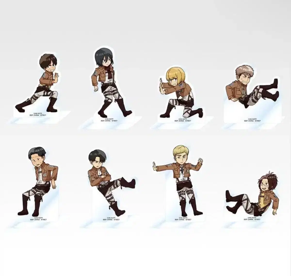 Ichiban Kuji Attack On Titan Prize H Acrylic Stand Full Set