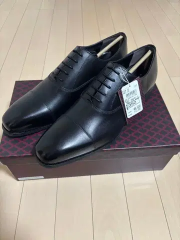 [ 미사용 새상품 ] 패트릭 콕스 블랙 가죽 드레스 슈즈 27.0cm