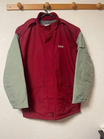 TOYOTA 하프 점퍼 빨간색