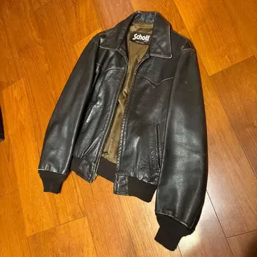 Schott 블랙 레더 봄버 자켓 사이즈 36