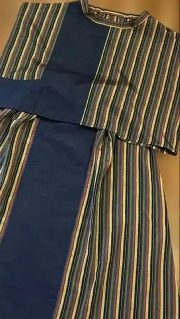 기모노 리메이크 과 순수 실크의 넉넉한 사루엘 팬츠 상하의 세트