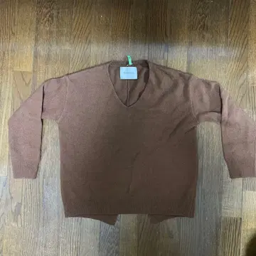 스픽 앤 스팬 Spick&Span 브라운 V넥 긴팔 니트