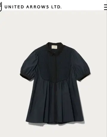 UNITED ARROWS LTD. 네이비 반팔 셔츠