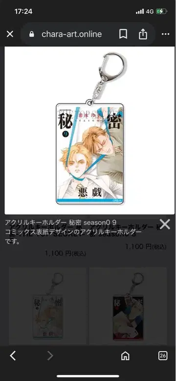 시미즈 레이코 원화전 비밀 아크릴 키링