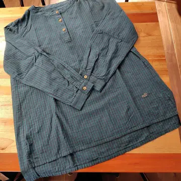 크로커다일 밴드 카라 깅엄 튜닉