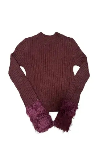 snidel 버건디 리브 니트