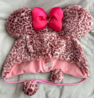 [ 새상품급 ] 디즈니 팬캡 레오파드 무늬 핑크