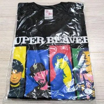 SUPER BEAVER 팝 아트 셔츠 블랙 L